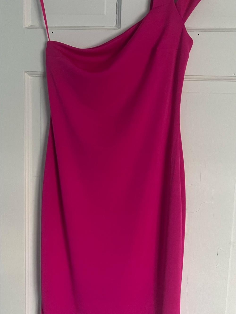 Express Fuchsia One-Shoulder Dress